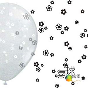 56-透明五面印刷氣球(小花)