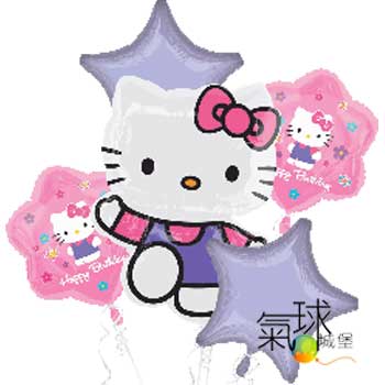 007-Hello Kitty生日球串祝生日快樂(外送需購滿2200元/外縣市地區另計)