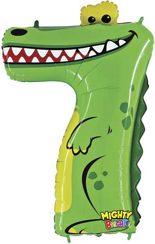 003.7-40吋/102公分數字7(鱷魚)有自動封口裝置,可自行充空氣/如需充氦氣每顆450元)