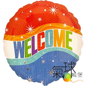 019.258-立17"43公分歡迎WELCOME /充氣氣空飄200元