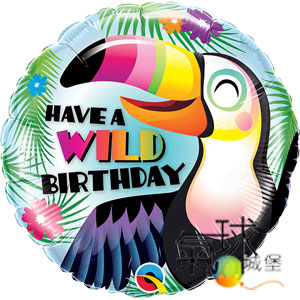 000.283-18"(生日快樂)野生大嘴鳥圖Have a Wild Birthday/充氦氣空飄240元