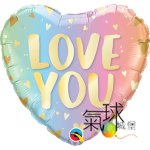 001.138-18吋愛你(柔和影像愛心滿佈圖)Love You Pastel Ombre & Hearts/含充氦氣空飄160元