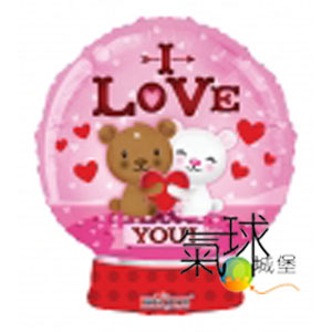 001.155-18"/46公分-造型- Love Snow Ball /含充氦氣空飄150元