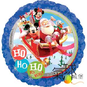 049.495-18"米奇俱樂部與聖誕老人Mickey Clubhouse Santa w. Wreath/充氣200元