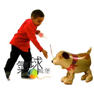 142-走路氣球可愛的狗狗Adorable Doggy56cm寬46cm高(美國原裝進口走路氣球，品質優良，色彩鮮豔，可以牽著走,一跳一跳的"超Q")含充氣\450元