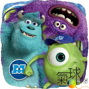 002.302.1-18"/45公分 方型球: 怪獸大學Monsters University Group/充氦氣空飄150元