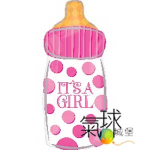021.279-25公分寬58公分高18"奶瓶-他是女生It`s A Girl Baby Bottle/充氦氣空飄250元