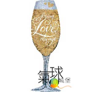 002.476-雷射最愛-香檳酒杯Forever Love Champagne35公分寬96公分高/含充氦氣空飄380元
