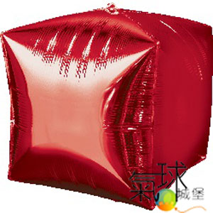 054.059-15"立方體-紅色鋁箔球38公分寬38公分高/充氦氣空飄400元/未充氣每個180元