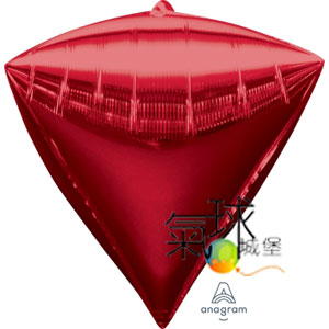 054.075-15"似鑽石球-紅色鋁箔球38公分寬43公分高/充氦氣空飄390元/未充氣每個180元