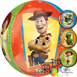 054.083-15"立體圓球:四面圖案- 玩具總動員(迪士尼卡通) 38公分x40公分/充氦氣空飄450元