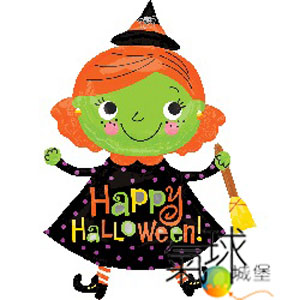 048.349-萬聖節可愛的女巫(118公分*70公分)Halloween Cute Witch/含充氦氣380元