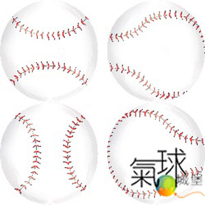 054.090-15"立體圓球: 棒球四面圖樣 約38公分寬40公分高/充氦氣空飄550元