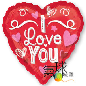 001.283-18"/45公分18吋心形-I LOVE YOU/含充氦氣空飄140元