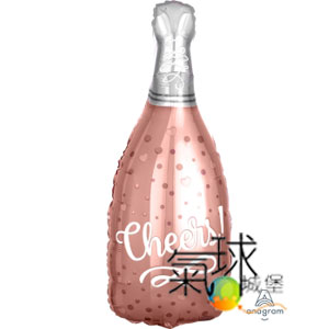 036.188-18"造型-玫瑰金酒瓶約寬25公分ｘ高66公分/充氣空飄170元