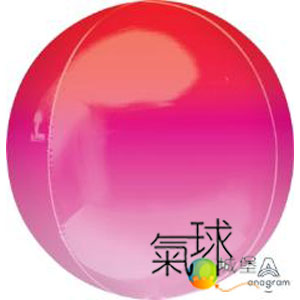 054.047.3-15"立體圓球/紅粉漸層色約38公分寬40公分高/充氦氣空飄390元(室內可空飄3星期~4星期)每個