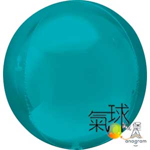 054.033.5-15"立體圓球似沙灘球/水綠色約38公分寬40公分高/充氦氣空飄390元(室內可空飄2星期~3星期)每個