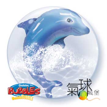 51.02-24吋/61公分雙層泡泡球/跳躍海豚Jumping Dolphin充氦氣空飄每顆400元/室內空飄3至5星期