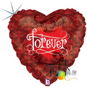 002.465-雷射45公分/18"永遠愛你(妳)Forever含充氦氣空飄140元