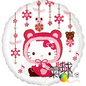 149-18"冬季 Kitty/ Hello Kitty Winter Kitty45公分/含充氦氣空飄140元