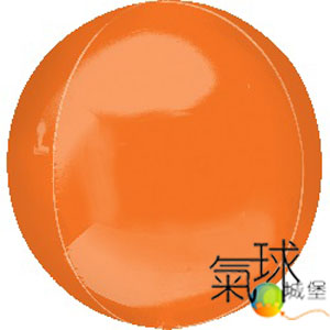 054.029-15"立體圓球: 橘色鋁箔球38公分寬40公分高/充氦氣空飄390元(室內可空飄3星期~4星期)/未充氣每個180元