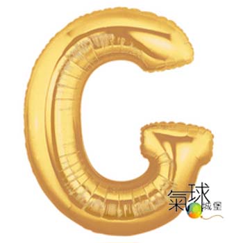 17.3-英文字母造型G金色(尺寸40"/102cm有自動封口裝置,可自行充空氣/如需充氦氣每顆450元)
