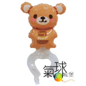 001-小拉拉熊-日本手腕氣球.充氣後尺寸27公分.用打氣筒充氣.按我看詳細介紹/每顆