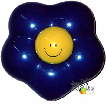04-5吋頂印笑臉(黃色球)小包裝10顆/包(圖案16吋花朵球(不含此球),中間是頂印5吋黃色笑臉)
