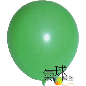 04-11吋糖果色圓球-04綠 /專業級佈置用氣球, 色彩飽滿如糖果, 色彩種類多可供選擇.吹大後尺寸:直徑28公分(11吋)/每包100顆.