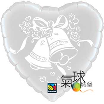 002.494-18"結婚鈴鐺(銀色球)Wedding Bells充氦氣空飄160元