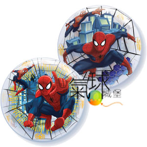 15.29-22吋/56公分單層泡泡球終極蜘蛛俠Ultimate Spider-Man 充氦氣每顆420元/室內空飄2至4星期(Licensed Character)(兩面圖案不一樣)