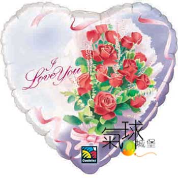 002.502-18"水彩畫愛的玫瑰Love Floral Watercolor/充氦氣空飄160元