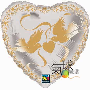 002.496-18"金色喜鵲(透明特殊材質)Crystal Love Doves Gold充氦氣空飄160元