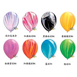0.007-11吋彩繪球空飄氣球，可選擇氣球顏色及緞帶顏色，(請按我進下一頁看放大圖或來電洽詢)。每顆85元