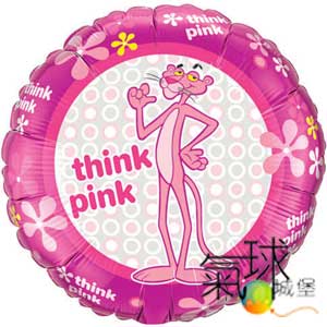 324-18吋粉紅豹Pink Panther Think Pink/充氦氣150元