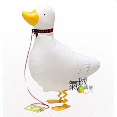 071-散步鴨子45cm寬49cm高(日本原裝進口寵物氣球，品質優良，色彩鮮豔，可以牽著走,一跳一跳的"超Q")充氦氣/每隻410元